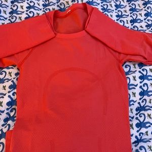 orange lululemon long sleeve swiftly tech shirt size 0 and 2.0 length